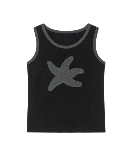(w) TCM starfish ringer sleeveless T (чёрный)
