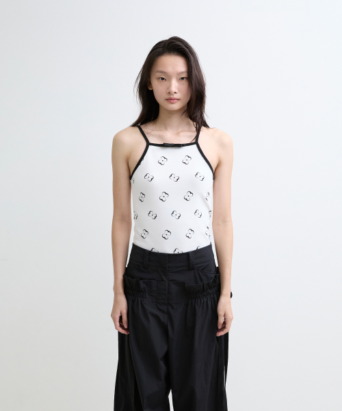 PAKUA MONOGRAM STRAP TOP_WHITE