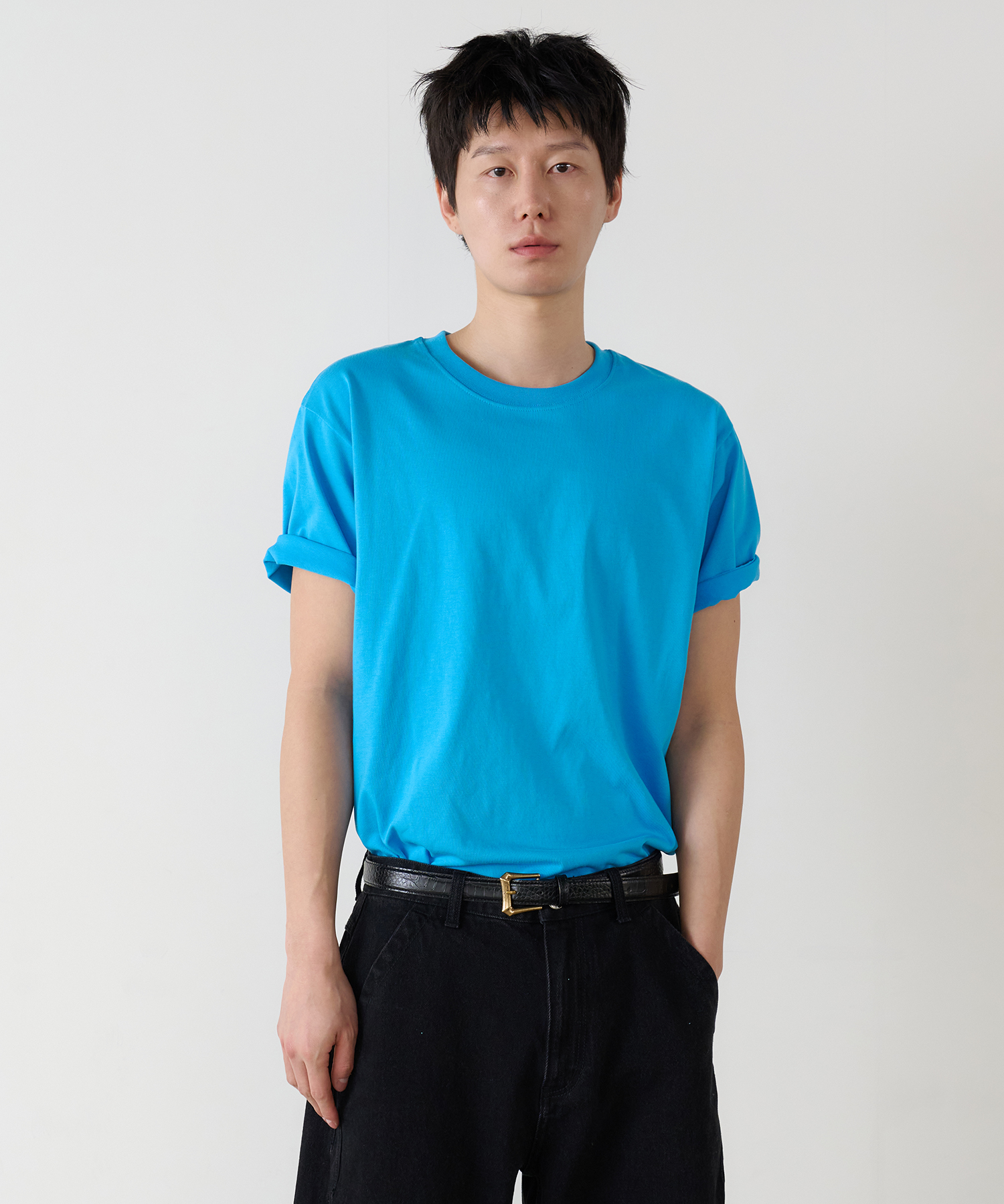 soft round t-shirts (синий)