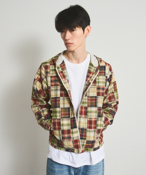 Patchwork Hooded куртка - Green