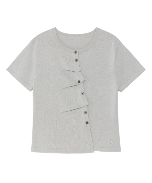TCM draped half knit cardigan (grey)