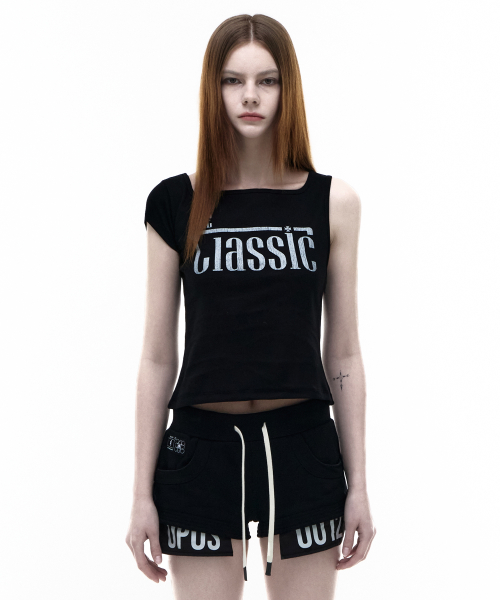 Op. 07 F-GIRL HALF LESS TOP чёрный