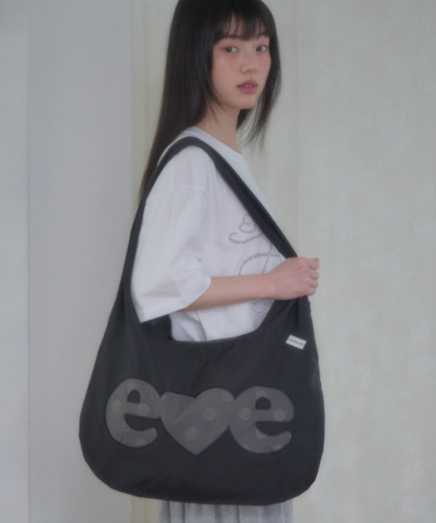 двусторонний dot Hobo Bag AC801(charcoal)