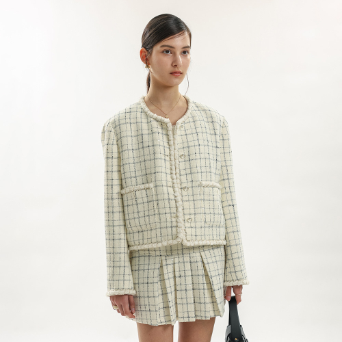 WD_Check Твид jacket_IVORY