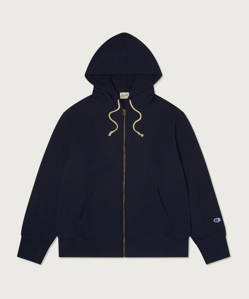 Свободный худи-зиппер Reverse Weave Navy