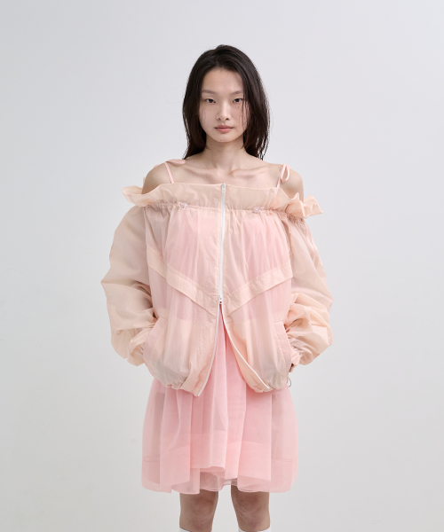 ROMANTIC SHIRRING JUMPER_PINK