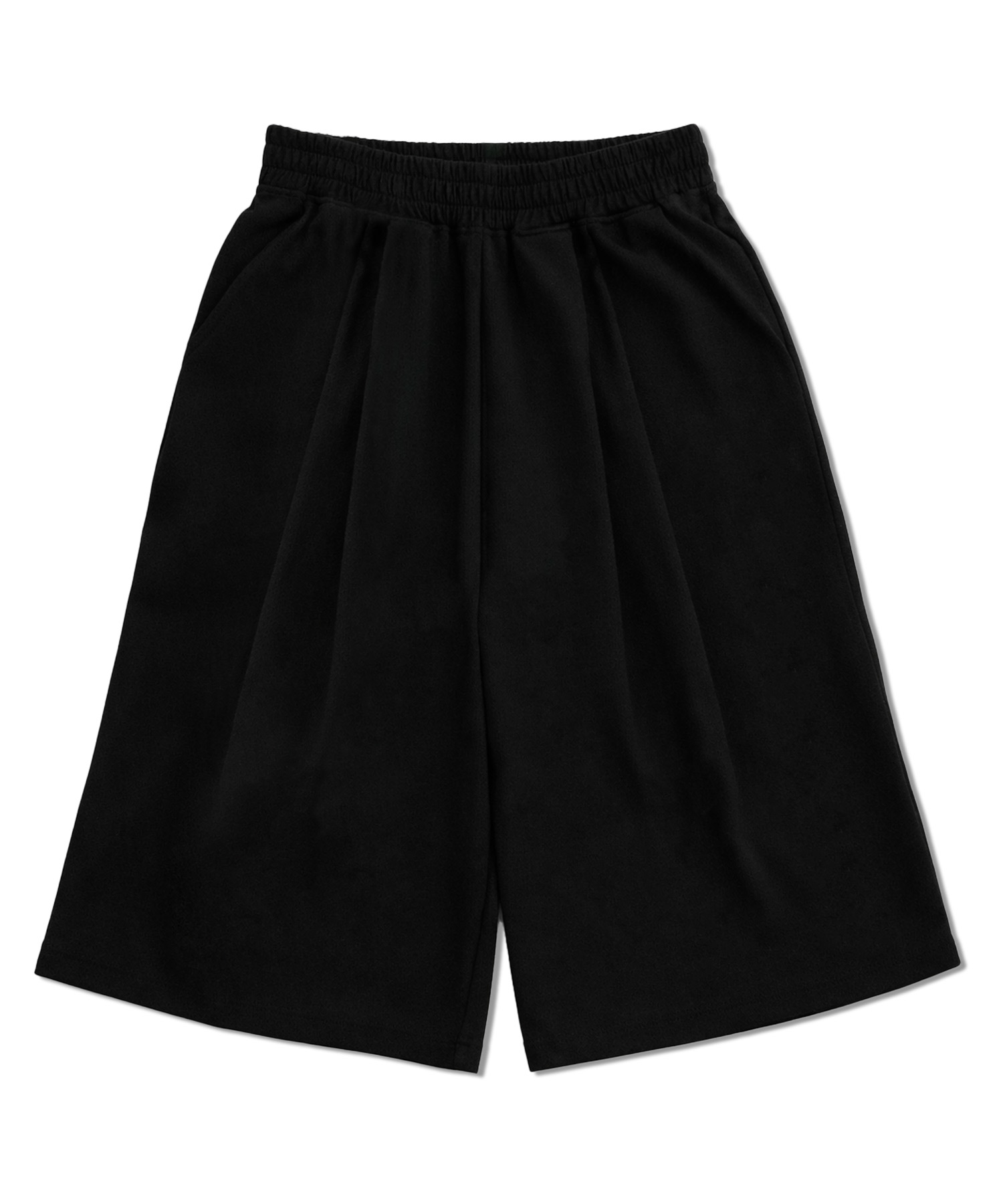Базовые трикотажные шорты с защипами LQ7PU494_BLACK