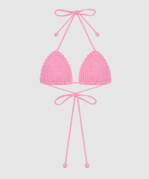 Вязаный бралетт ручной работы (Pink)