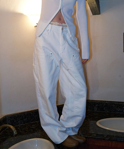 Рабочие брюки карпентер (White)