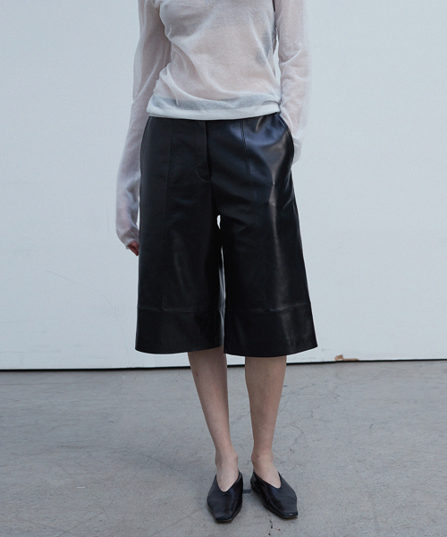 26SS Lambskin Бермуды Брюки
