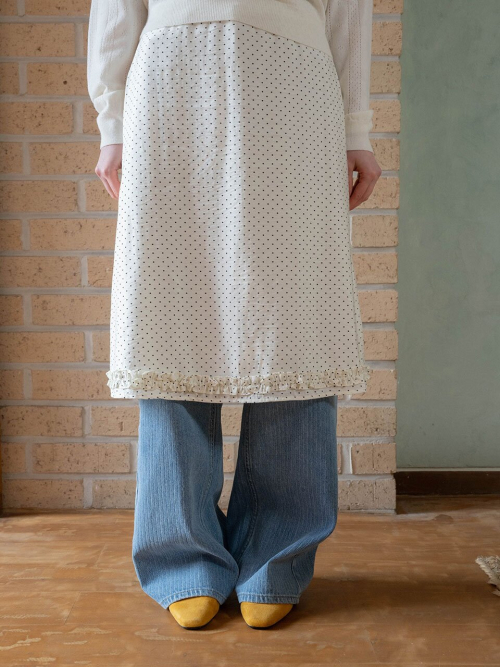 Dotted Frill MidI Skirt MU2611SK104M