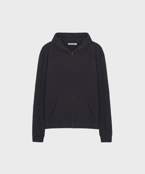 HAND-STITCHED SLIM С капюшоном Молния-UP OXIDE Темно-серый