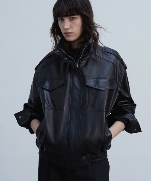 Оверсайз Flap Pocket Bomber_Black