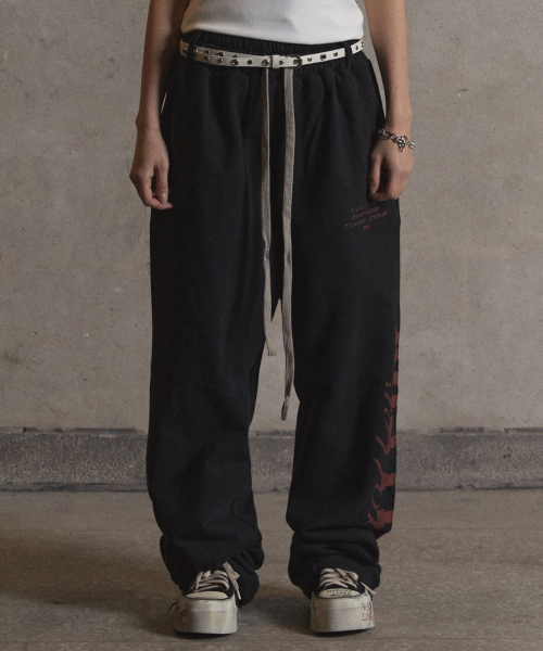 SIDE LOGO CROSS Спортивная PANTS_BLACK