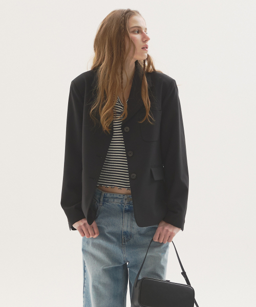 Basic Посадка jacket_Black