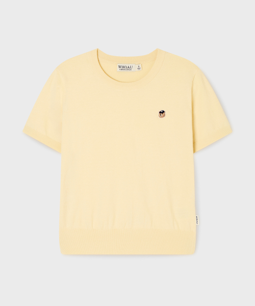 Steve R-neck Простой Короткий Рукав Свитер/WHKAG2425F