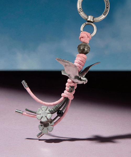 LUCKY BIRD KEYCHAIN aaa538u(PINK/GREY)