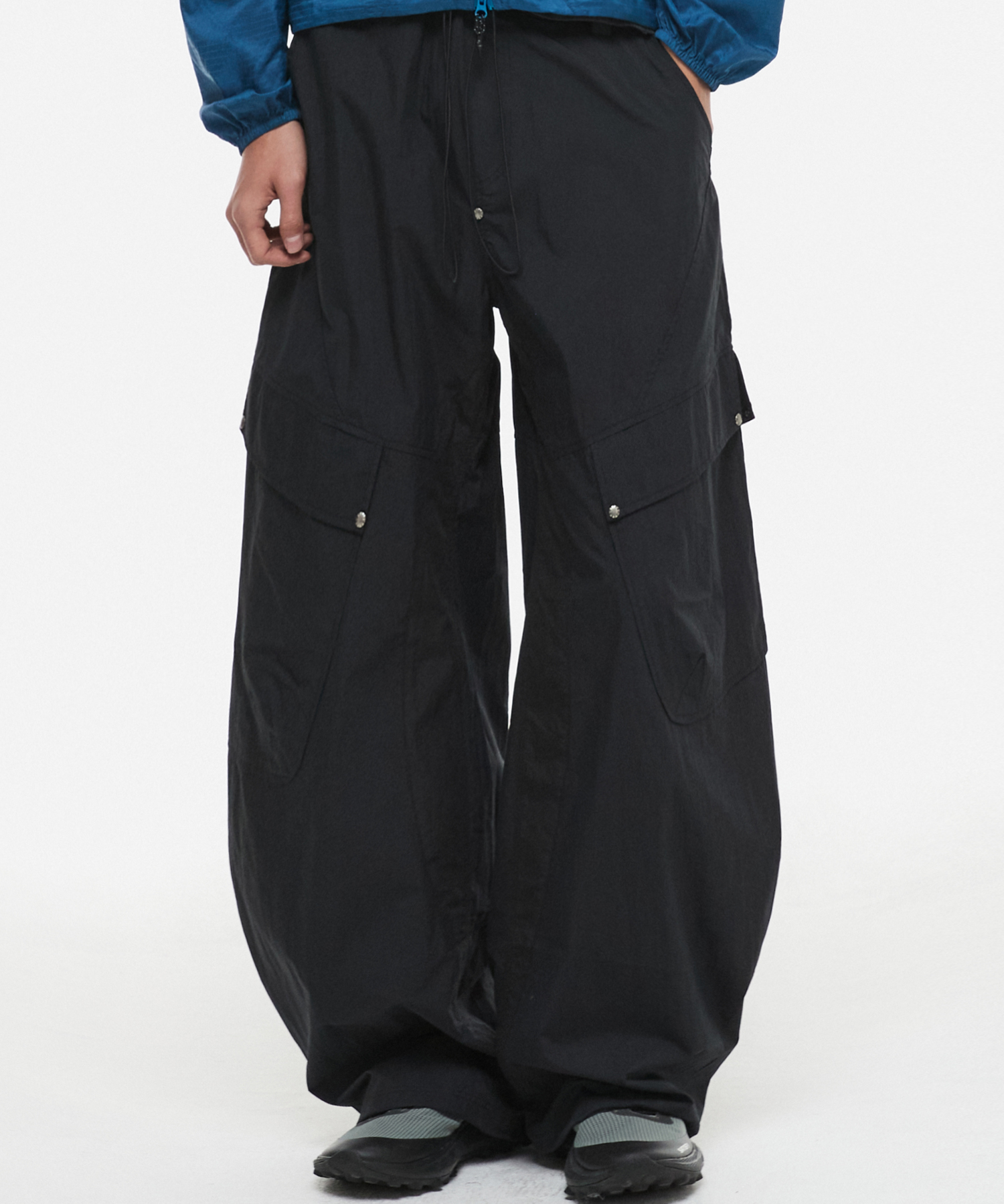 Curved Line Track Pants Black