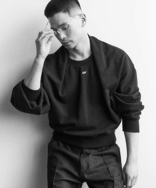 Shawl sweatshirt - black