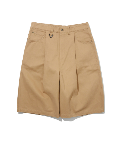 Хлопковые бермуды с защипами Beige_FS2WP03U