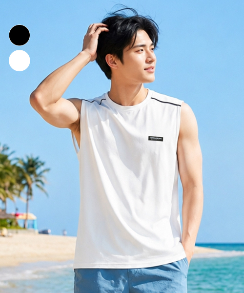 남자 루즈핏 메쉬 스포츠 나시 래쉬가드 (2color) / RJ394M