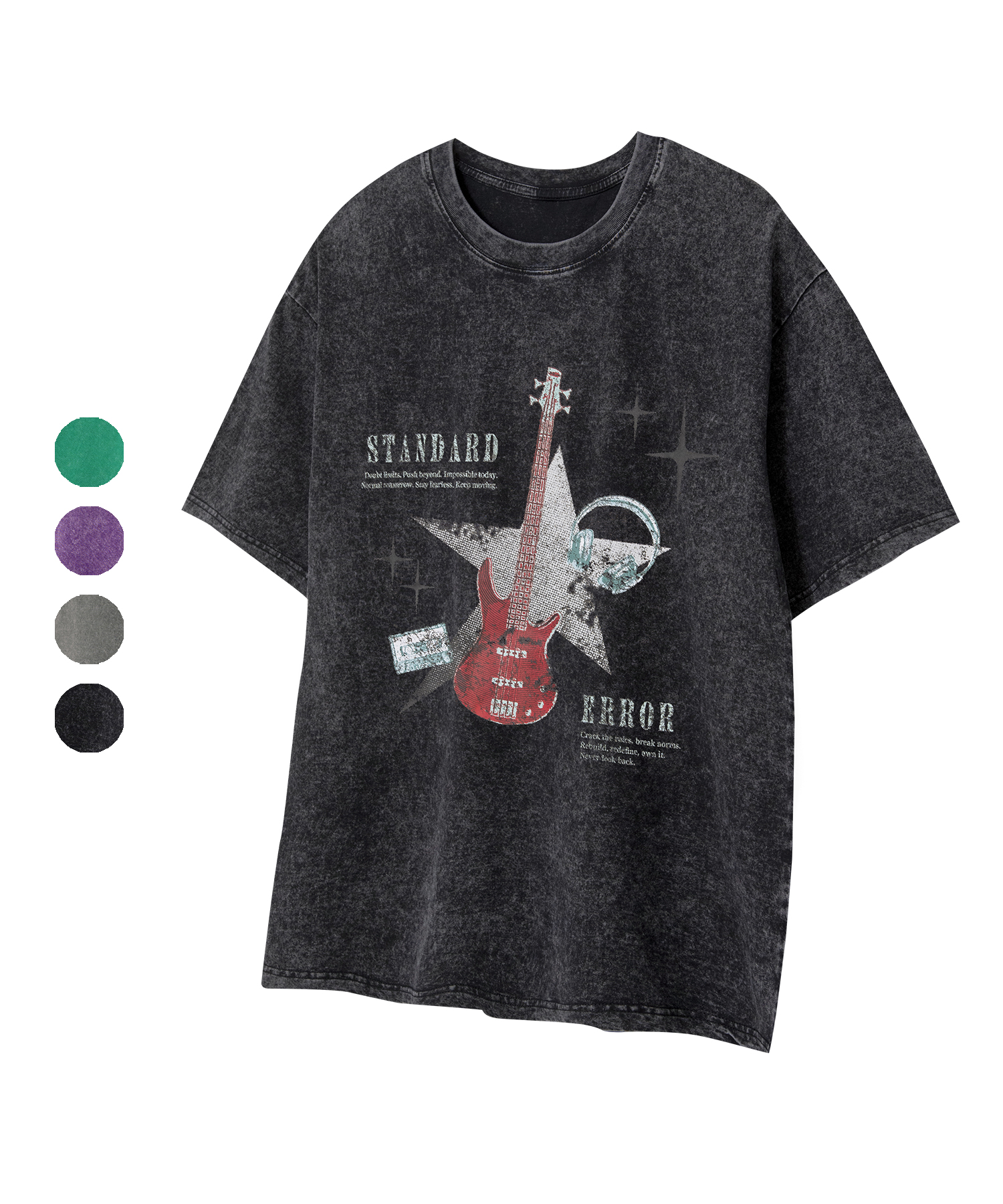 87-STAN255 Universe Strum Vintage Pigment Short-Sleeved T-Shirt (4color)
