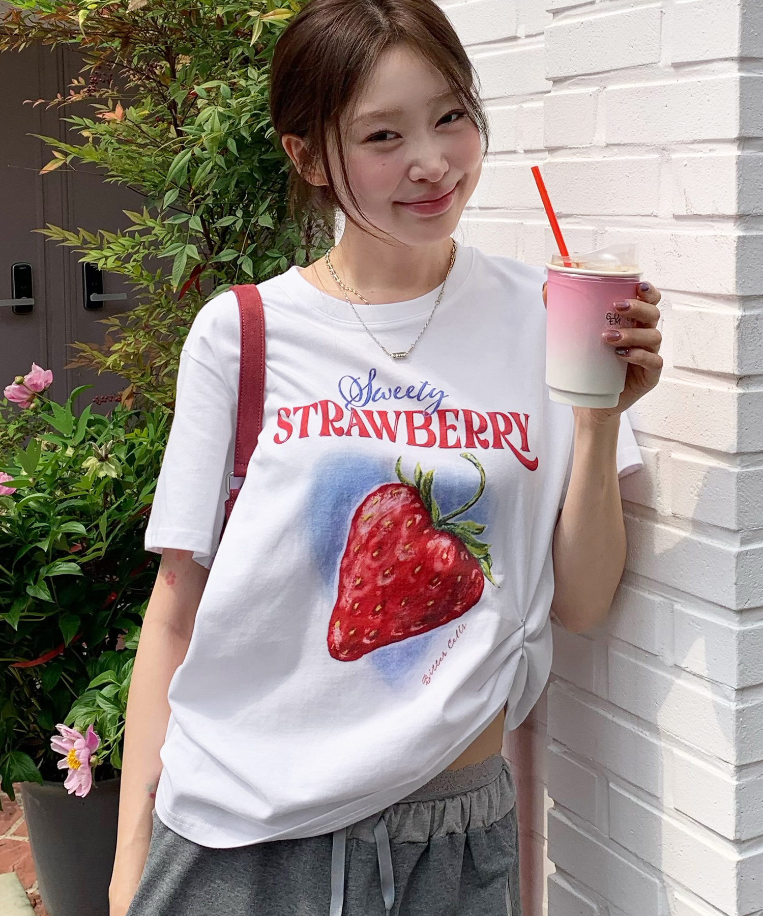 Ruby Berry Tee-Charcoal