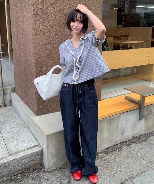 Summer string nonfade denim pants [FRSP06DP01]_Indigo