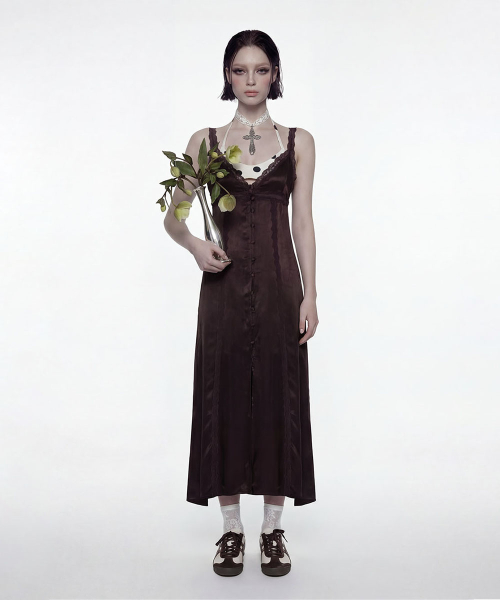 MOONLIT DRESS (DARK BROWN)
