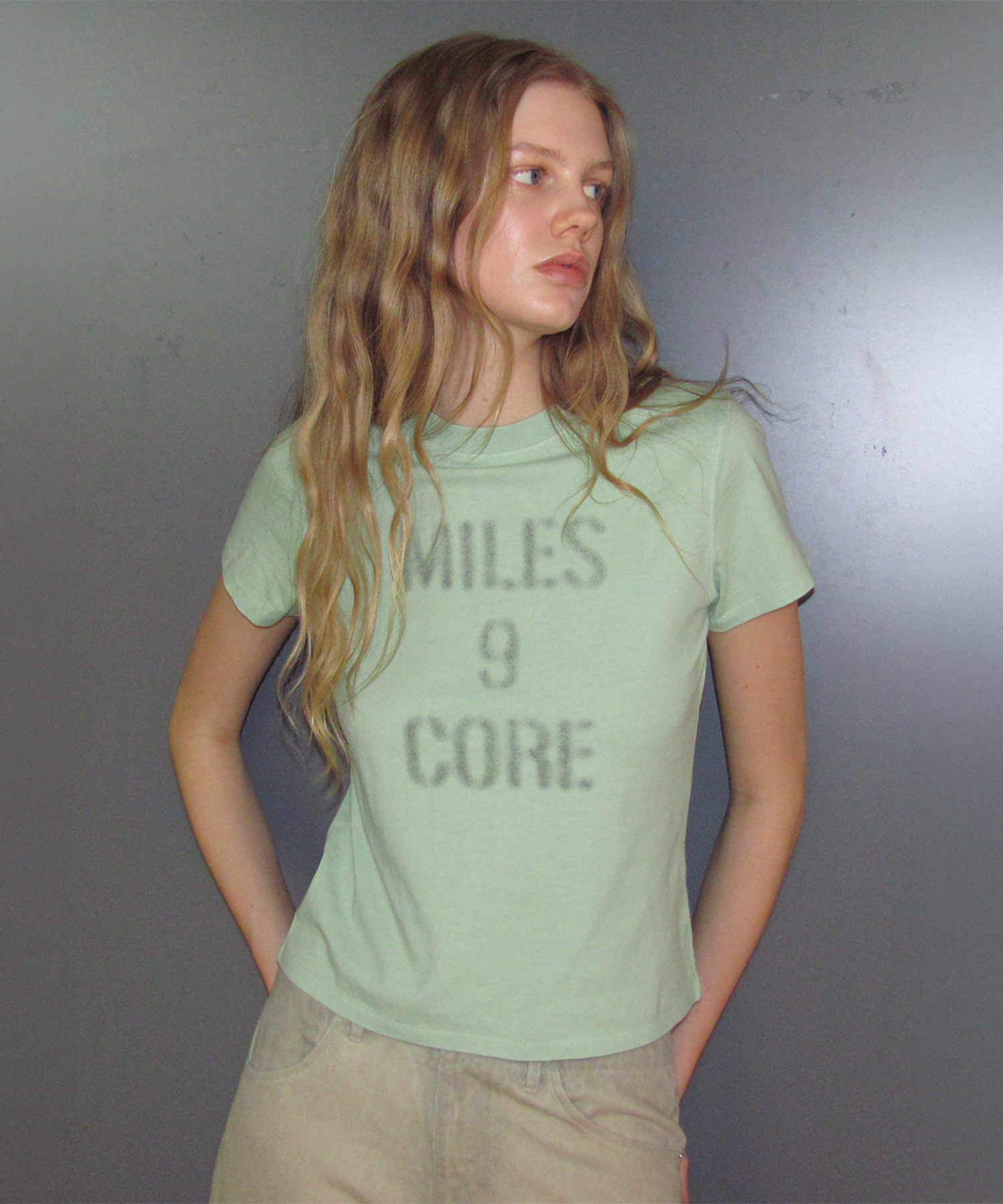 MILES 9 CORE RELAXED TEE_APPLE MINT