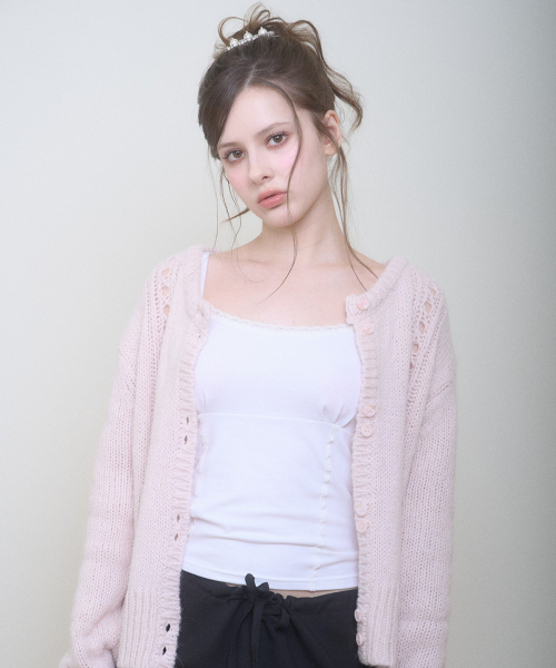 BASIC LACE TANK WHITE
