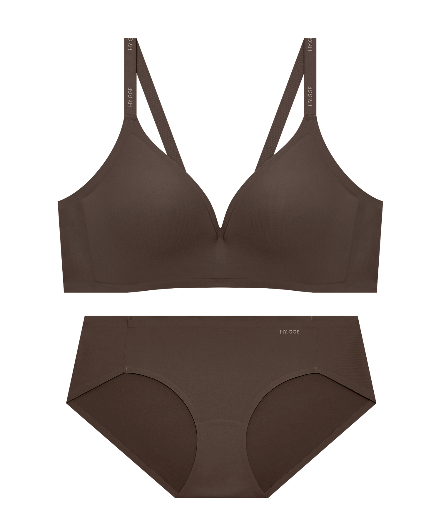 Бесшовный комплект: бюстгальтер и трусики Deep Brown