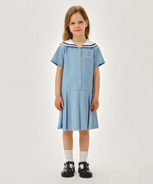 KIDS W SAILOR MARINE DRESS light blue