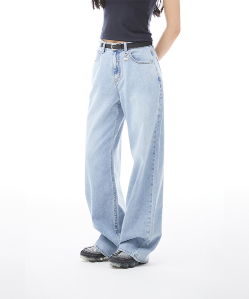 Летние широкие джинсы Kirsh Light Blue