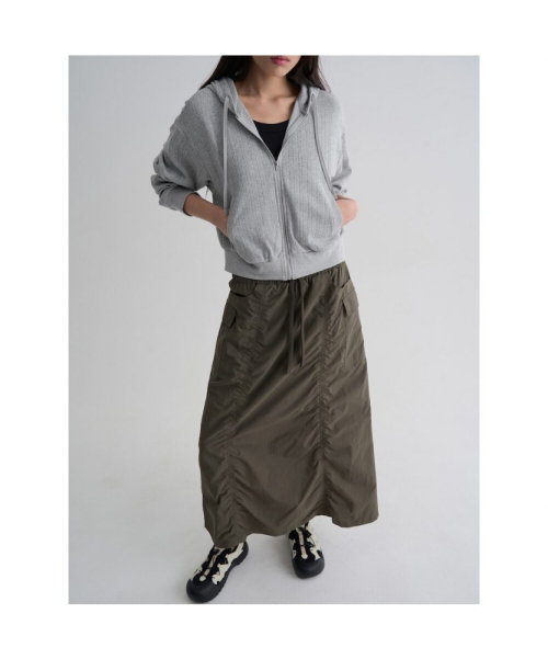 Ажурный худи на молнии Grey