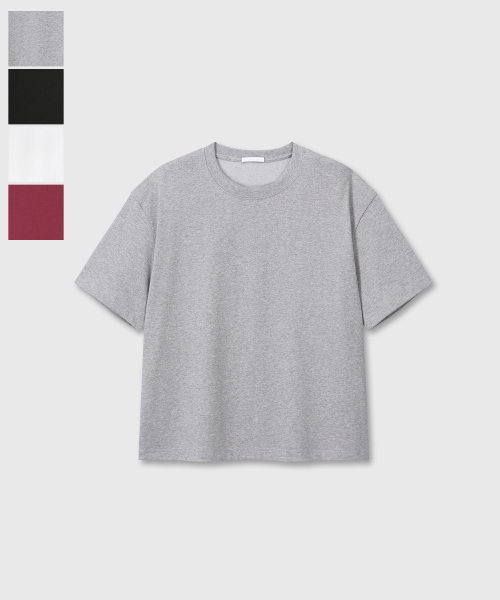 UNIFORM SEMI CROP T-SHIRTS (4COLORS)