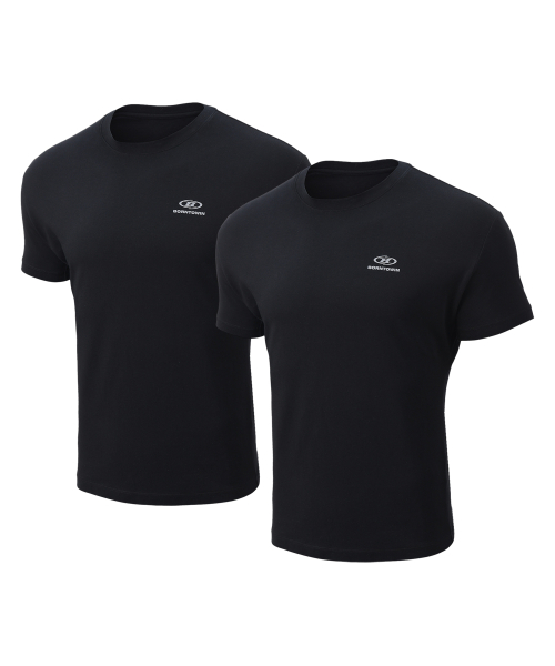 ESSENTIAL PACK MUSCLE FIT T-SHIRTS [BLACK]