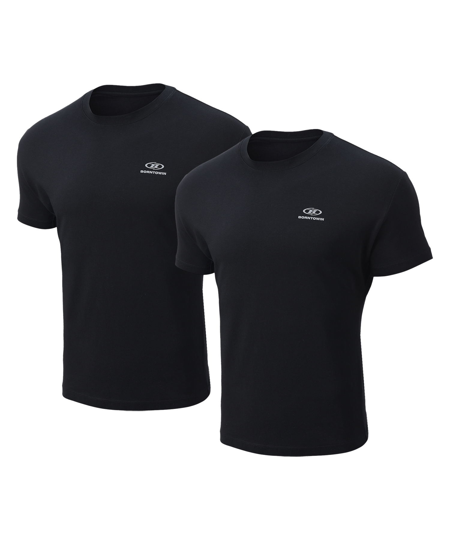 ESSENTIAL PACK MUSCLE FIT T-SHIRTS [BLACK]
