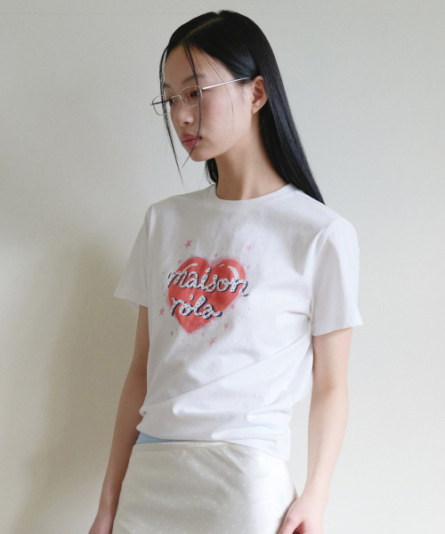 HEART ROLA T-SHIRT WHITE
