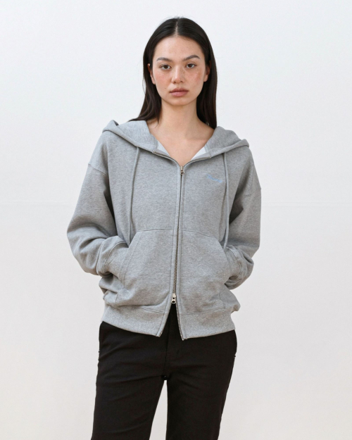 Lonbun Hoodie Zip-up [Gray]