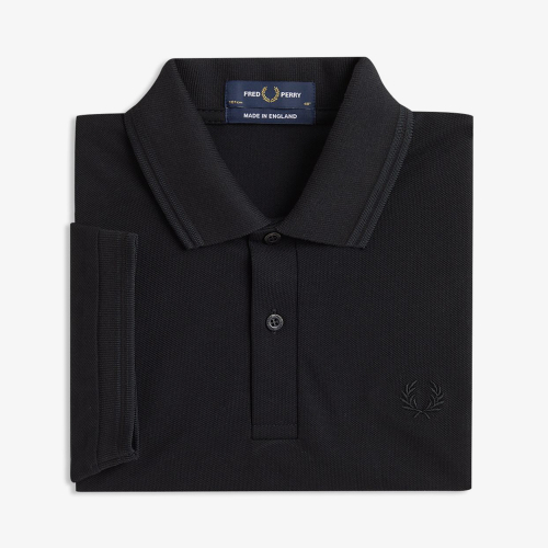 [M12] Поло Fred Perry с двойным кантом Black/Black AFPM2610012-G32