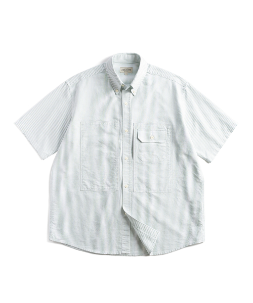 W25 ARMY OCBD SHIRT (green stripe)