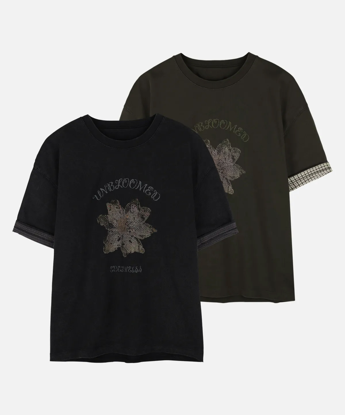 [2PACK] Кроп-топ Dry Flower с подворотами [2Color]