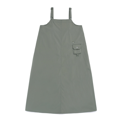 N262WOP970 여성 피넷 스트레치 A라인 오버롤 원피스 G/KHAKI