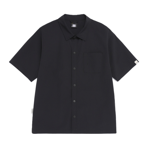 Тянущаяся рубашка с коротким рукавом N262USH140 BLACK