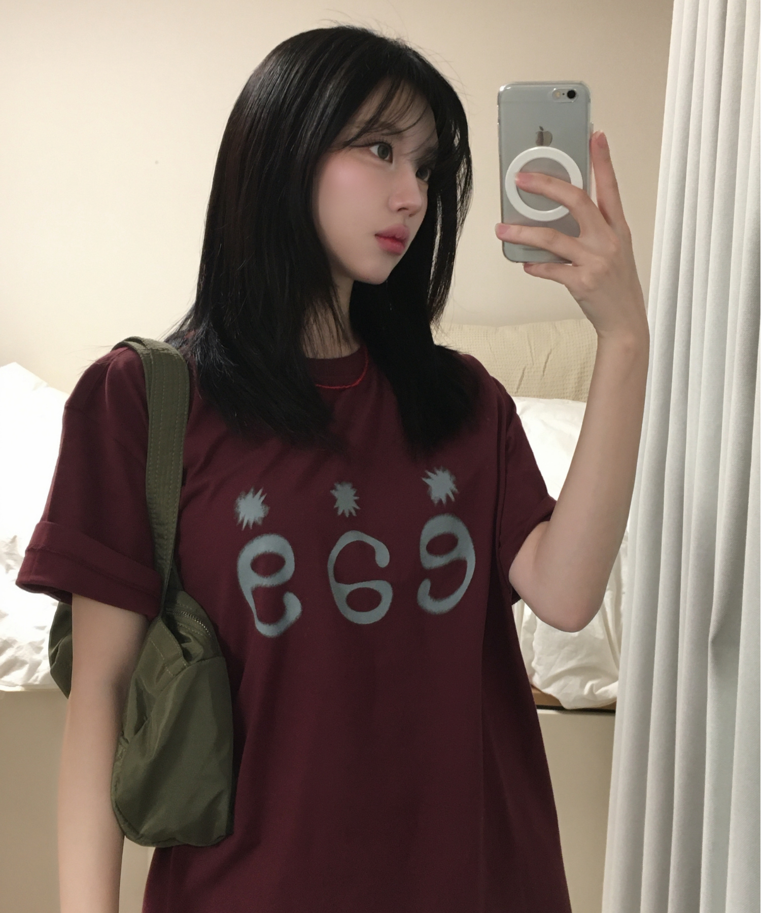 eee Logo Short Sleeve Tee - Deep Burgundy