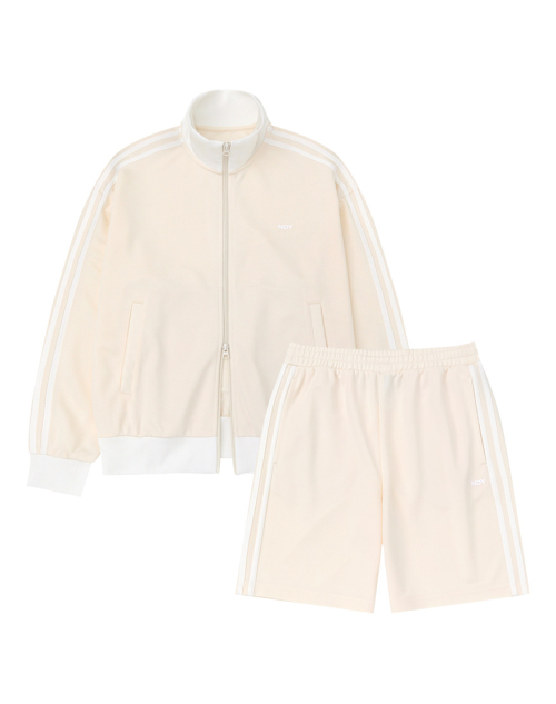 Комплект из классического трек-топа и шорт NY Pure Beige
