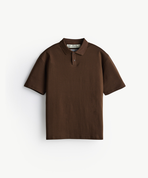 Компактное поло из хлопка супима_Brown_0TSXB03HSH