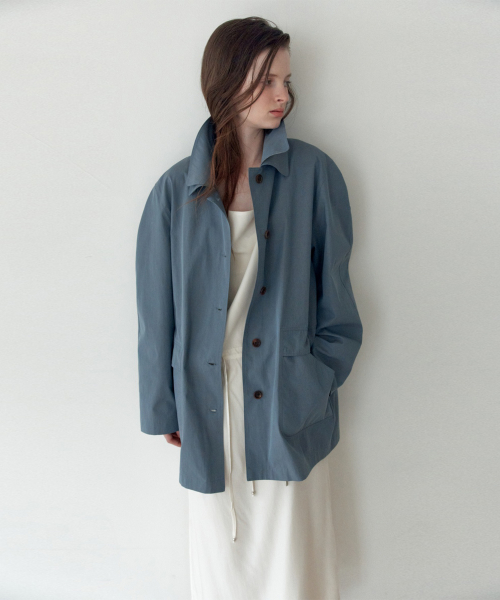 DOUBLE COLLAR JACKET_BLUE