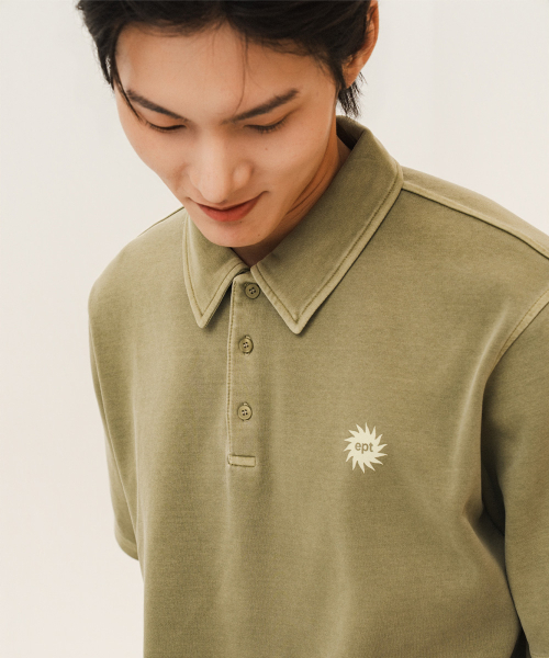 SEL PIGMENT SUN LOGO POLO Футболка (OLIVE)